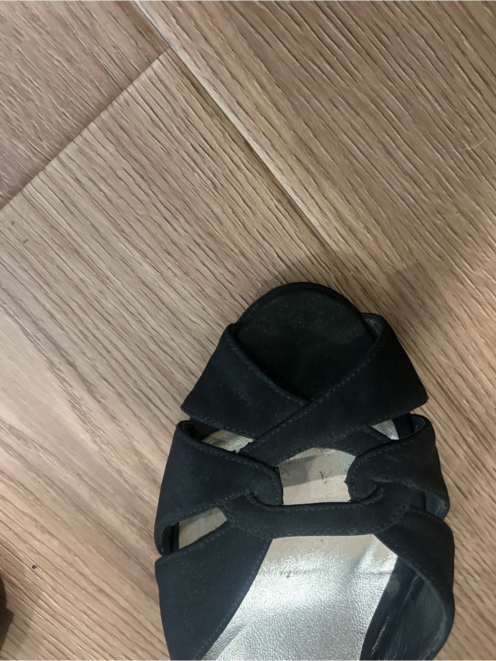 Stuart Weitzman Black Strappy Ankle-Tie Heels - Picture 5 of 5
